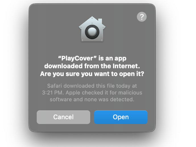 Pop-up Warning Window