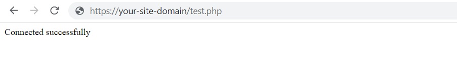 Ejemplo de prueba exitosa de archivo php en hPanel