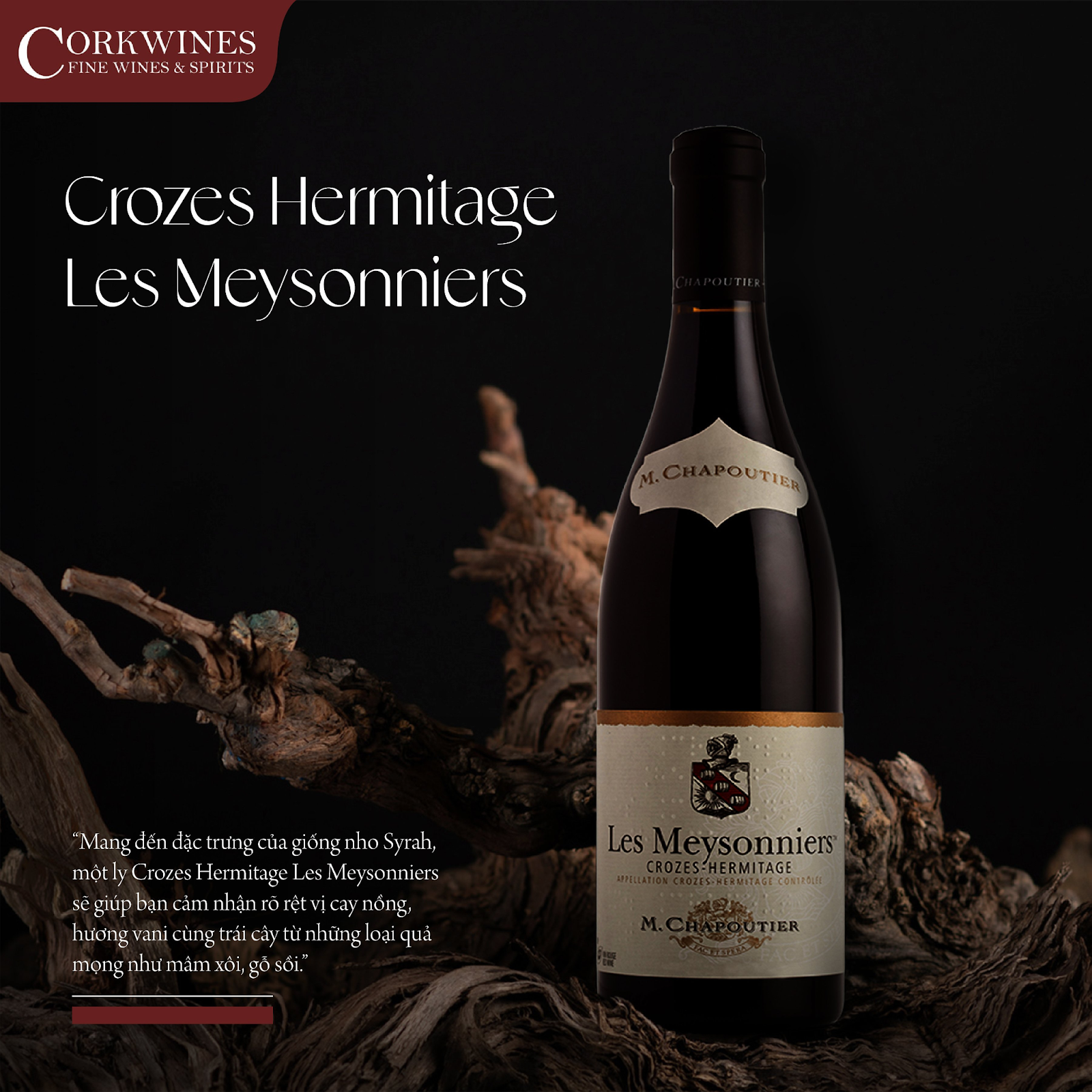 M.Chapoutier Crozes Hermitage Les Meyssonnier - Các loại rượu vang Pháp