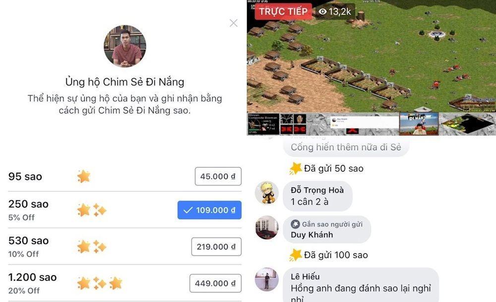 Káº¿t quáº£ hÃ¬nh áº£nh cho Thá»­ nghiá»‡m donate cho streamer trÃªn Facebook