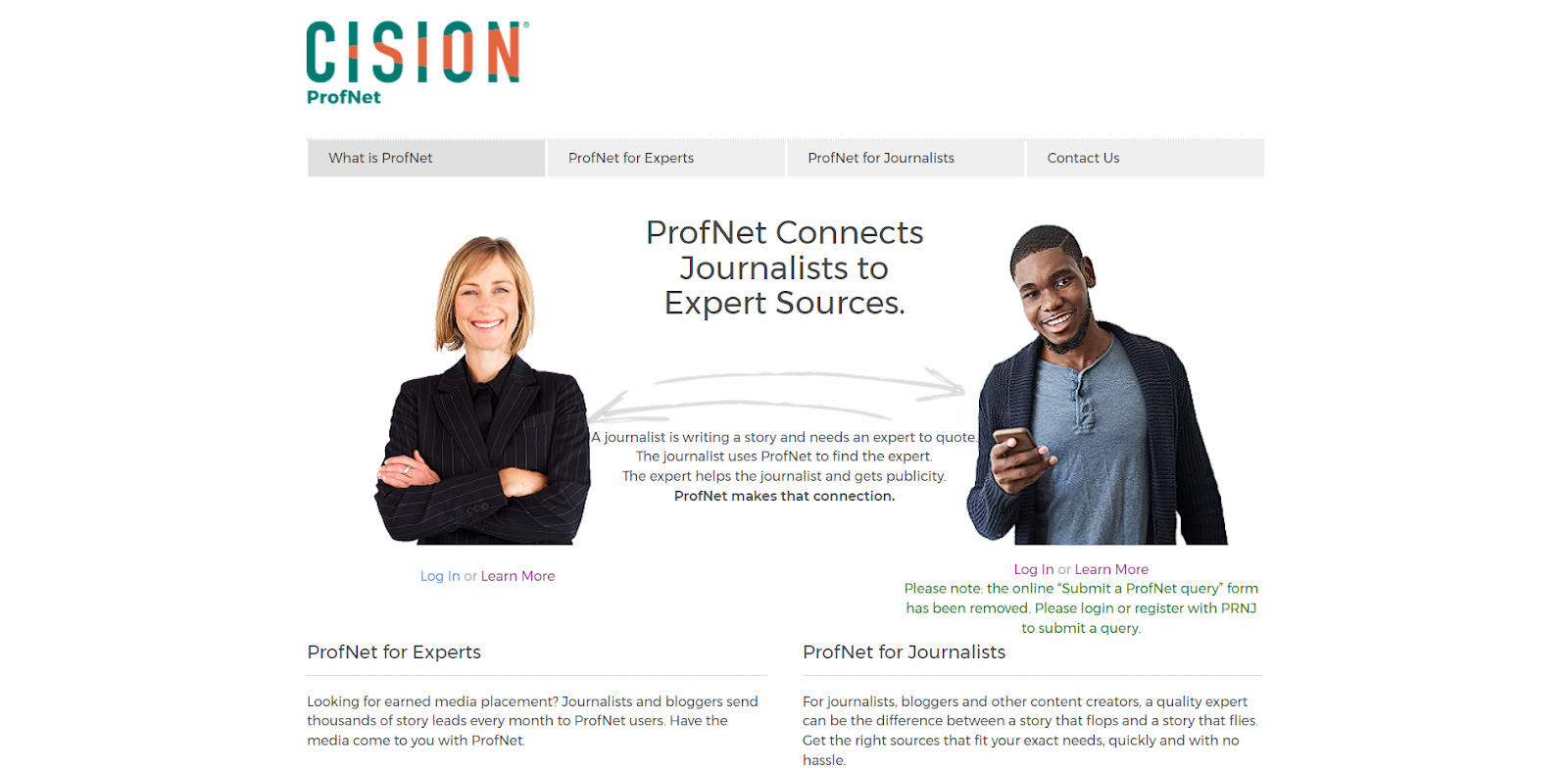 ProfNet PR Platform for Journalists