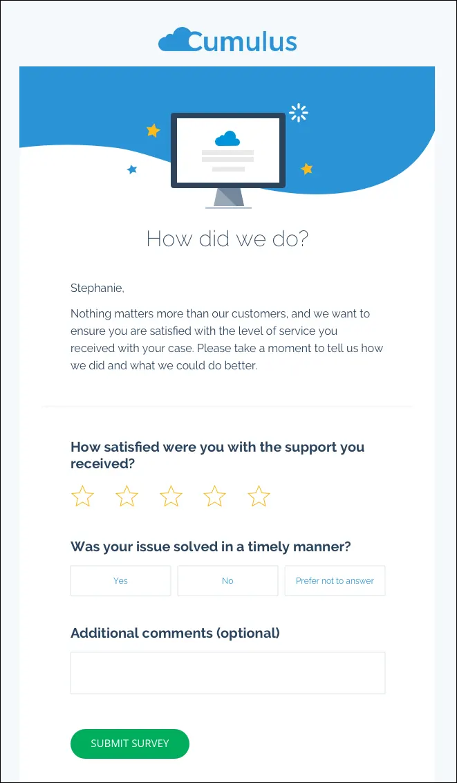 Content Builder's interactive email form