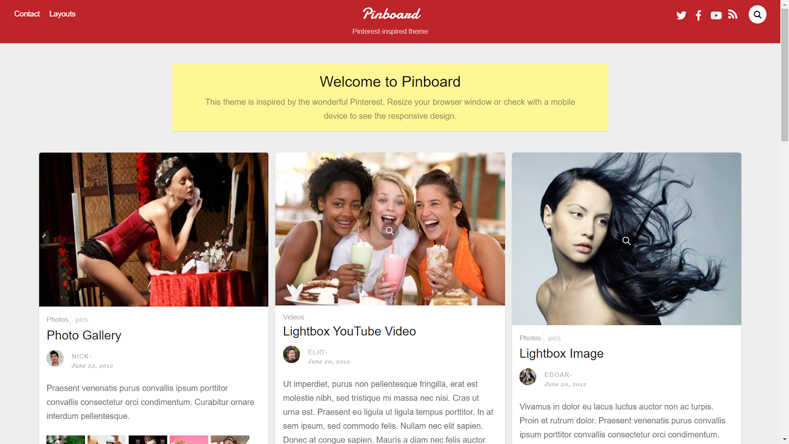 Pinboard Masonry WordPress Themes