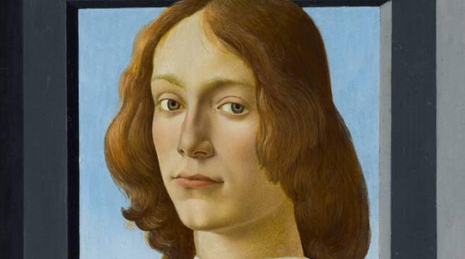 Sandro Botticelli: particolare di 'Giovane che tiene in mano un tondello'