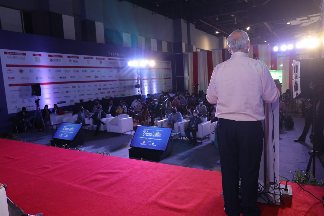 Hosting the event and board member Durga Shanker Mishra speech.