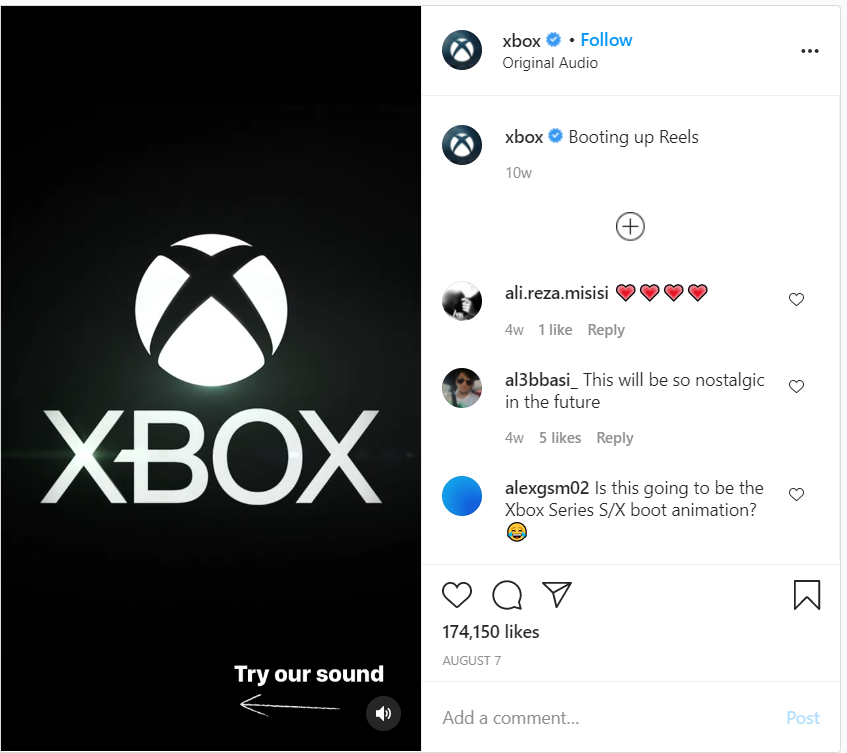 Xbox reel post