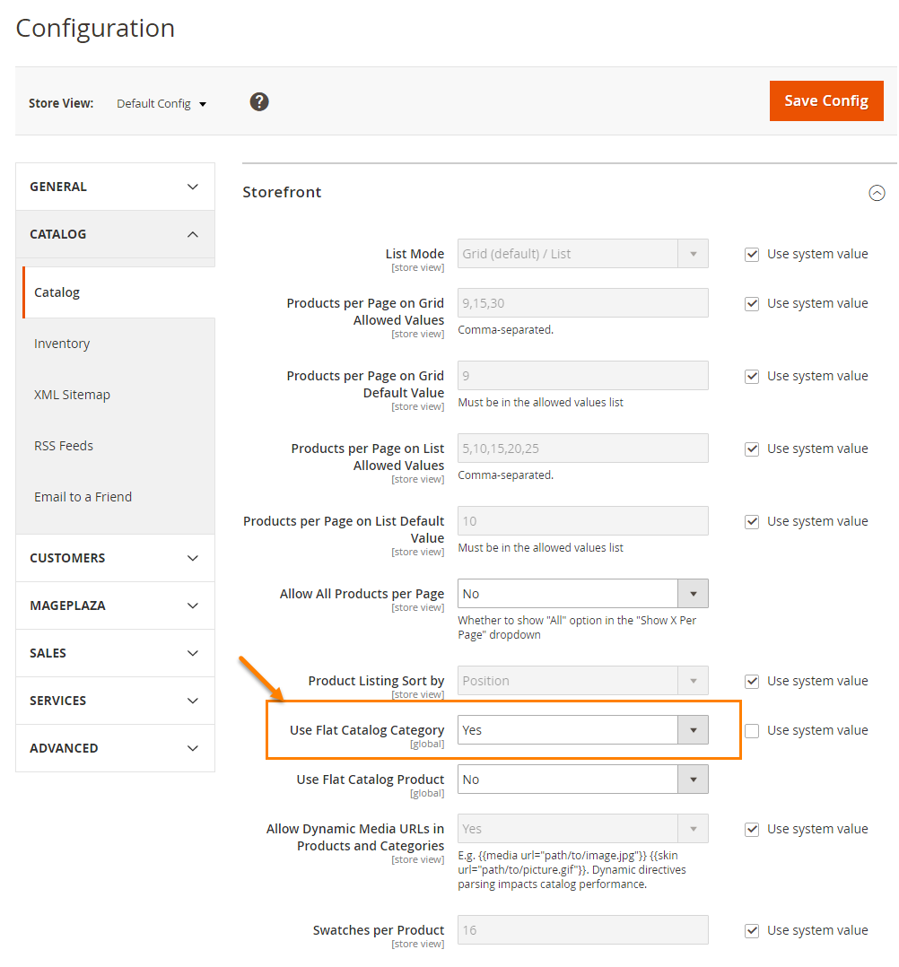 Image result for Enable flat catalog  Magento 2