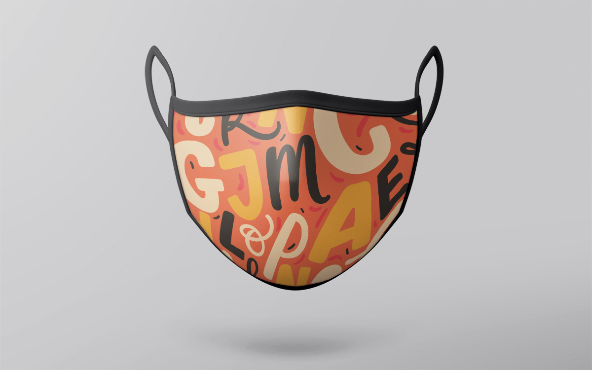 lettering pattern mask design