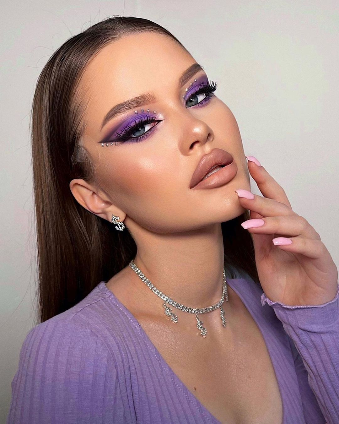 Purple Graphic Eyeshadow Look