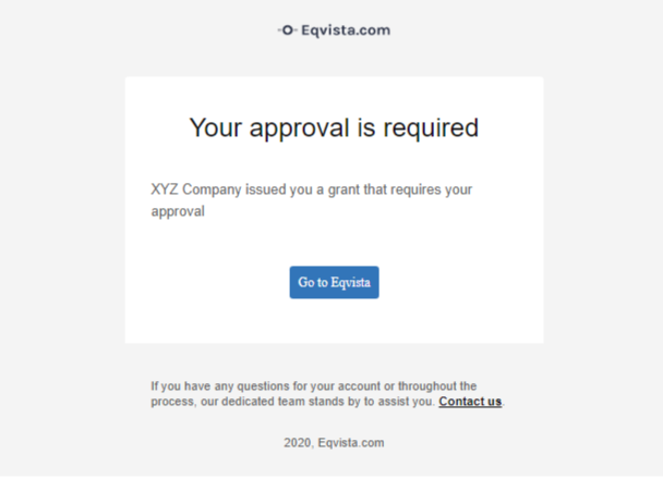 Email to approval request 