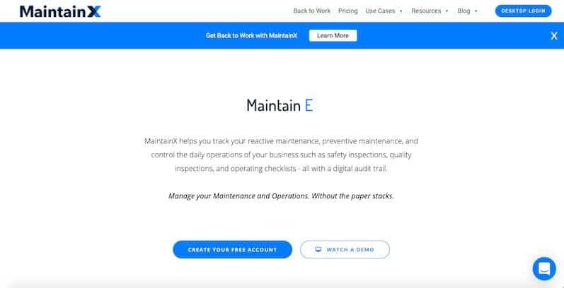 MaintainX: web-based solution