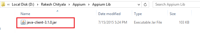 D:\Rakesh Chityala\Appium\Docmantation\SCREEN SHOTS\Appium\Appium_Lib.png