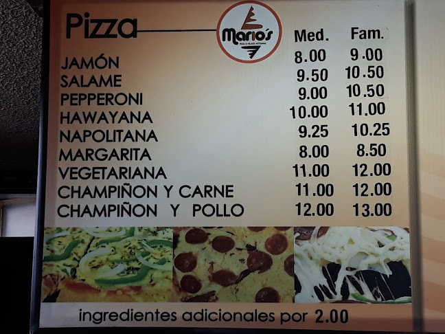MARIOS PIZZA Y HELADO ARTESANAL