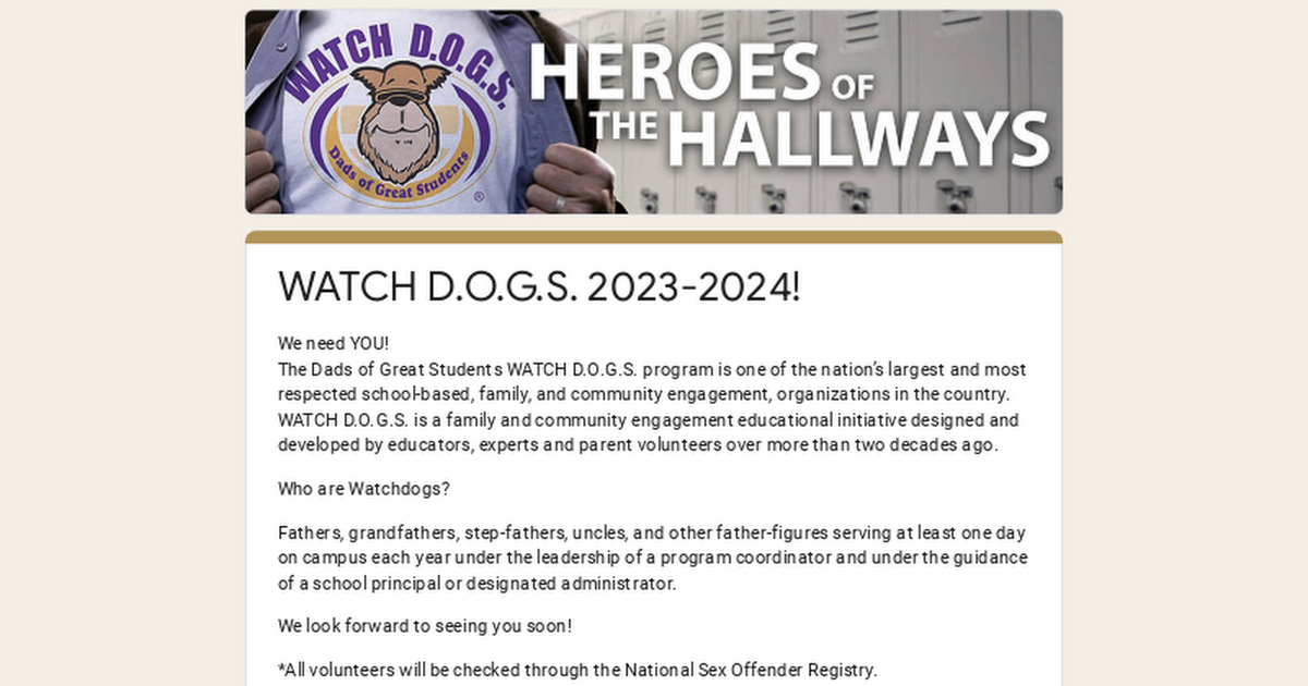 WATCH D.O.G.S. 2023-2024!