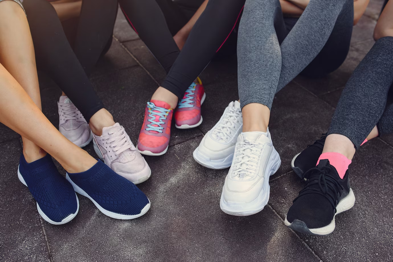 People wearing comfortable shoes