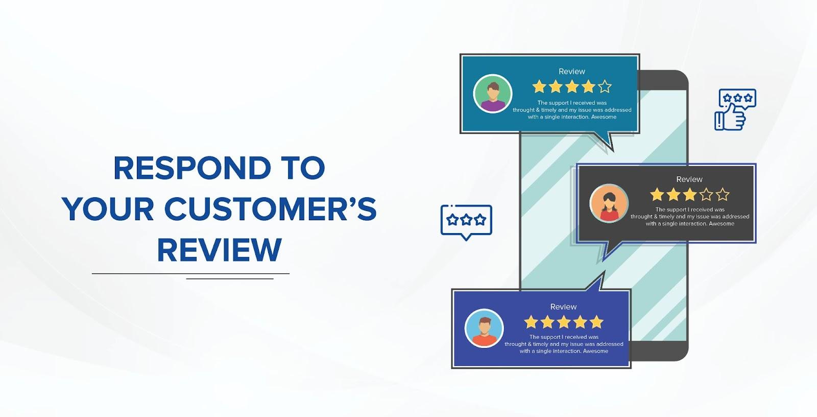 graphic of respond to your customer's review