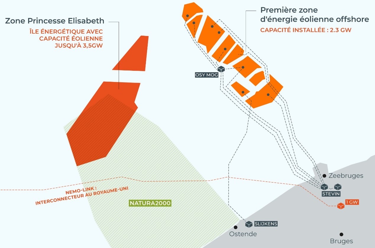 A map of the Princess Elisabeth Zone. Image used courtesy of Elia