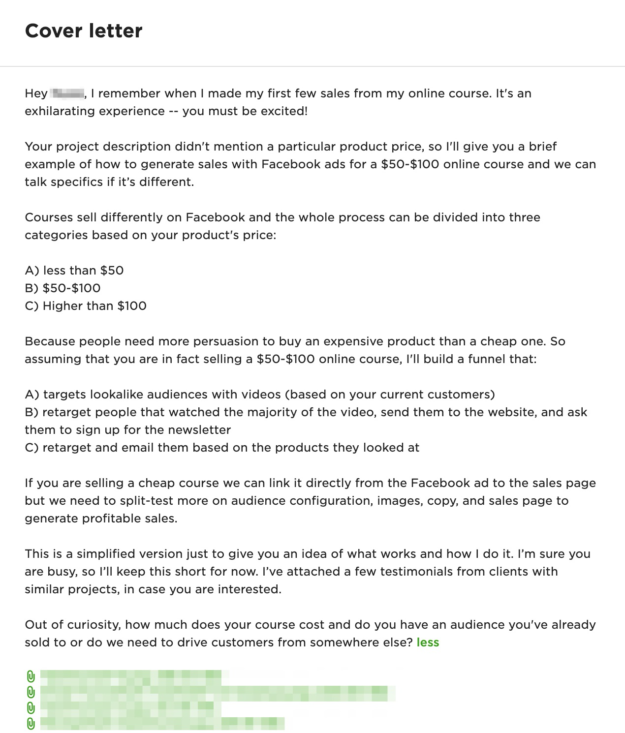 best cover letter for upwork - proposal style two