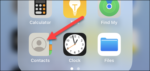 Tap the "Contacts" app.