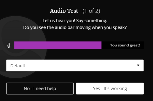 Collaborate Audio Test