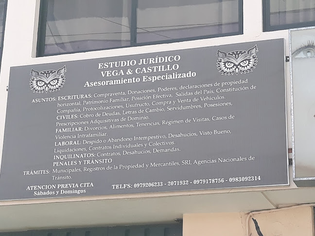 Opiniones de ESTUDIO JURÍDICO VEGA & CASTILLO en Quito - Abogado