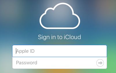 Connectez-vous au compte iCloud
