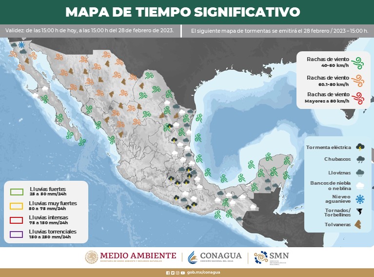 Enlace Mapa de �?reas con Potencial de Tormentas