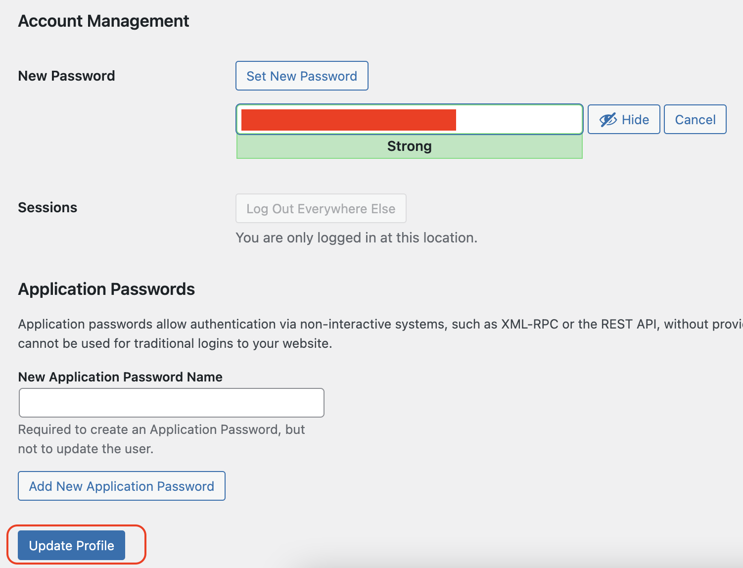 Mengganti Password WordPress Admin di Insta Web Platform