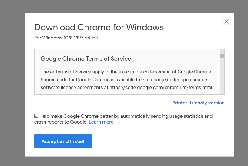Download Chrome for Windows 10/8.1/8/7 64-bit