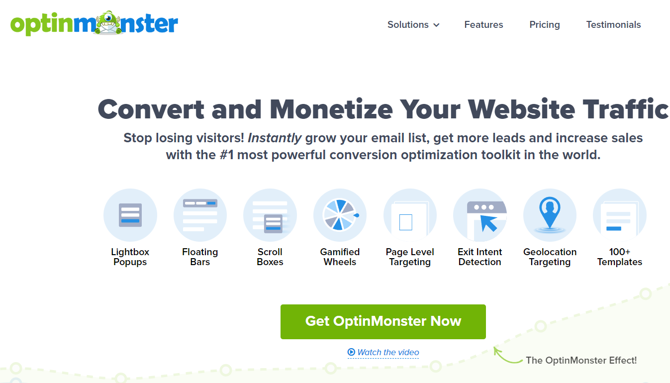 OptinMonster is one of the more popular email list-building tools.