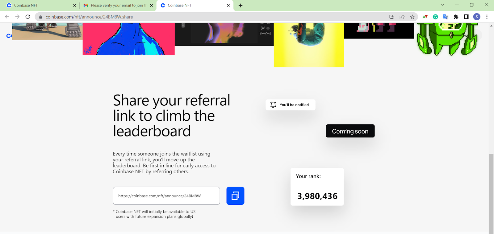 Coinbase NFT Marketplace