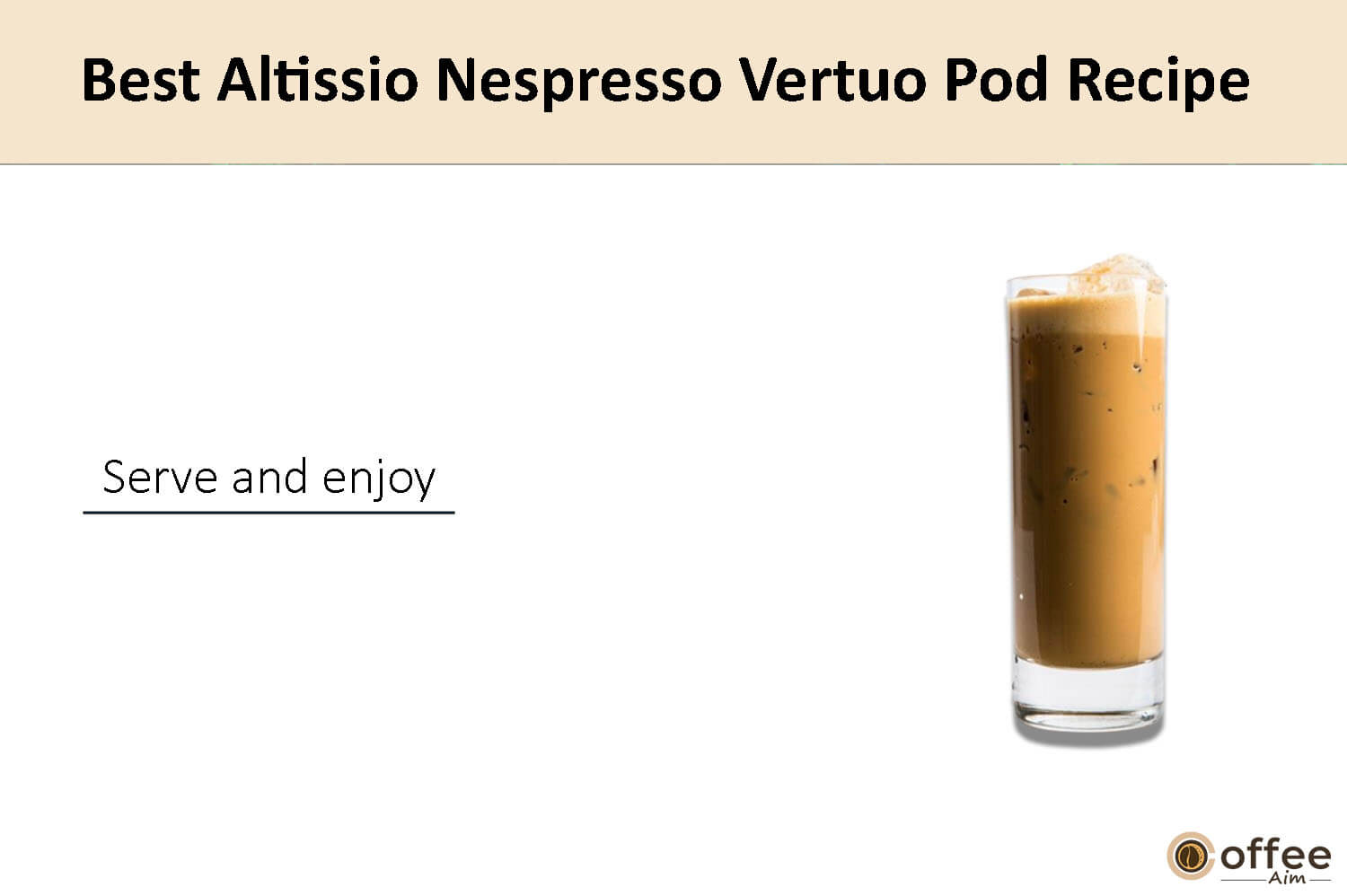 In this image, I clarify the preparation instructions for crafting the finest Altissio Nespresso Vertuo coffee pod.