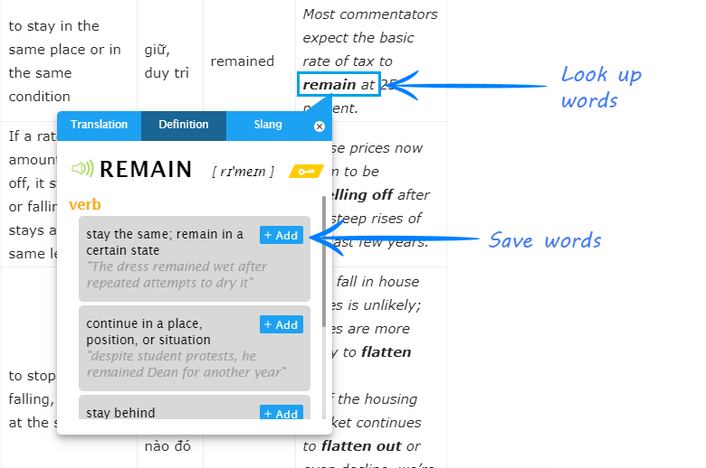 Use eJOY extension to look up words