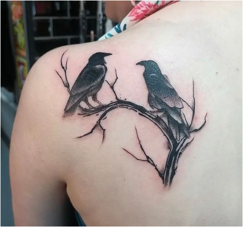 Perfect Pair Crow Tattoo 