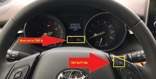 2017-2020 Toyota CHR Maintenance Required Reset