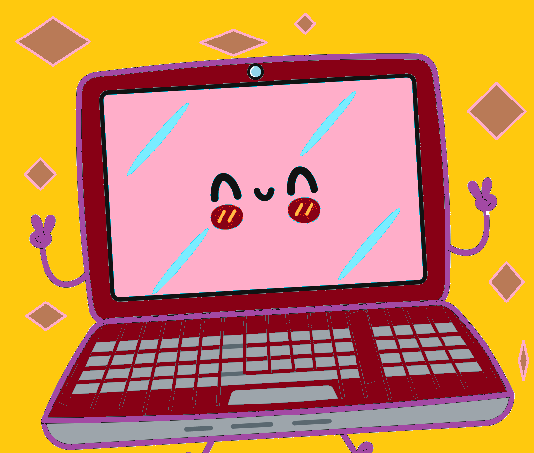 an image of animated laptop