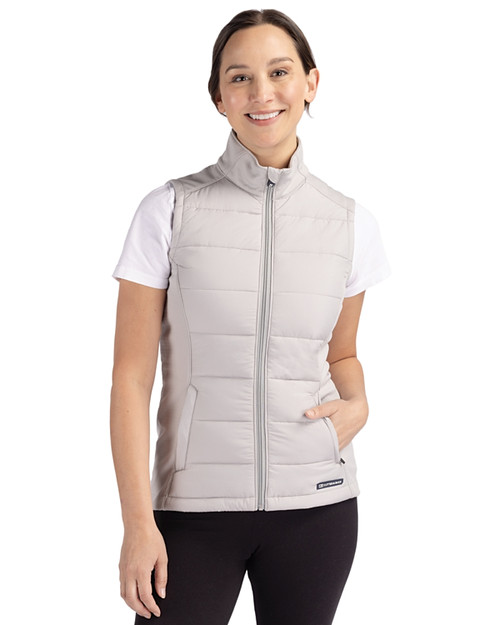 Cutter & Buck Evoke Hybrid Eco Softshell Recycled Womens Full Zip Vest 