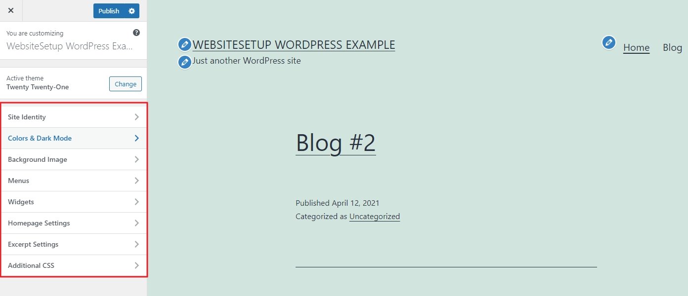 Customizing WordPress Theme