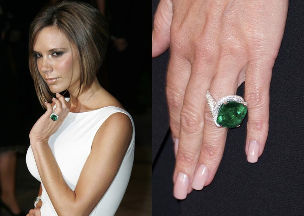 Victoria Beckham Emerald Engagement Ring