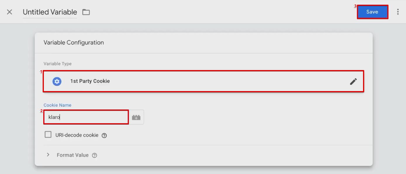 Creating a new 1st party cookie variable in GTM