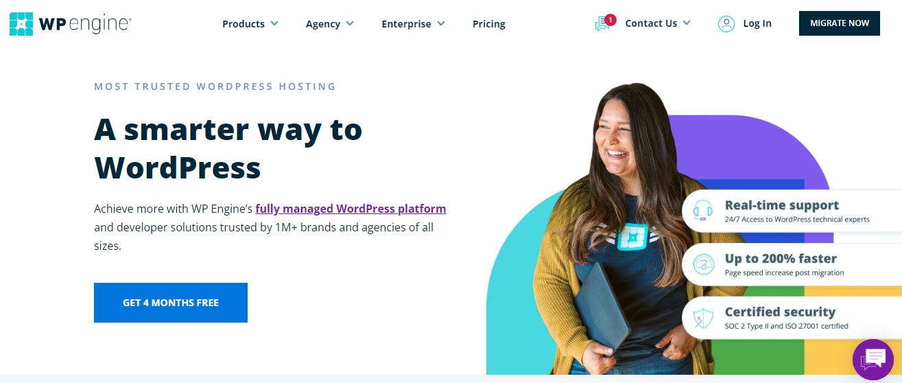 wpengine smart managed wordpress hosting