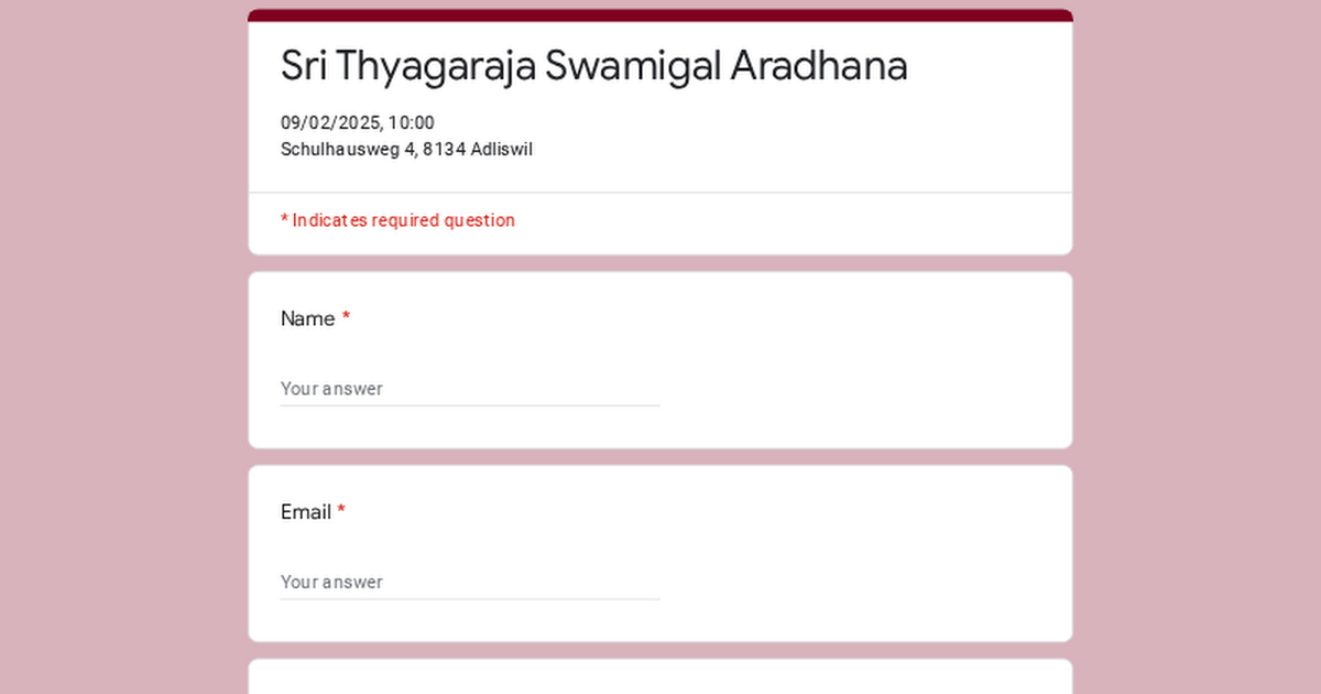 Sri Thyagaraja Swamigal Aradhana