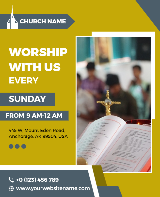 Religious Meeting Flyer template
