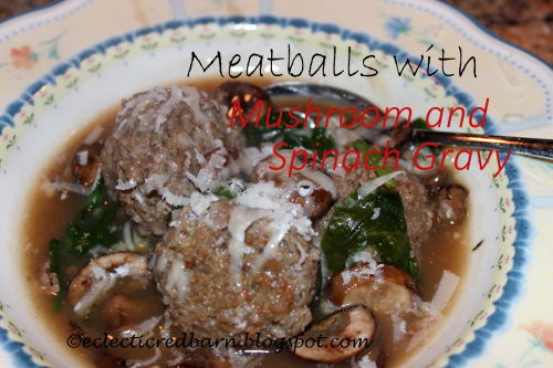 Meatball with Mushroom and Spinach Gravy.JPG