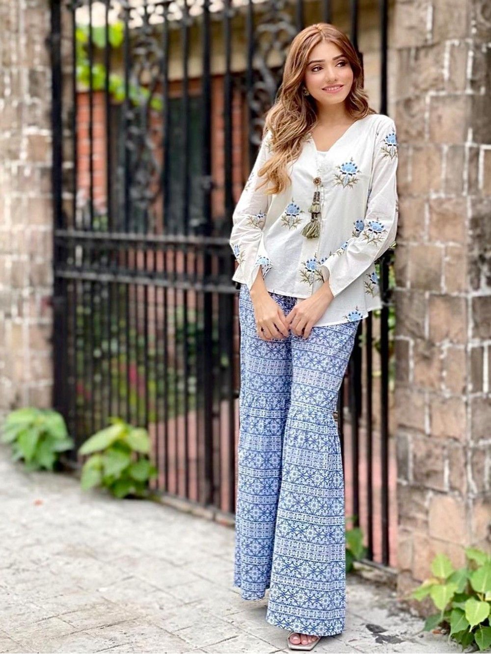 the loom - White Printed Cotton Tunic