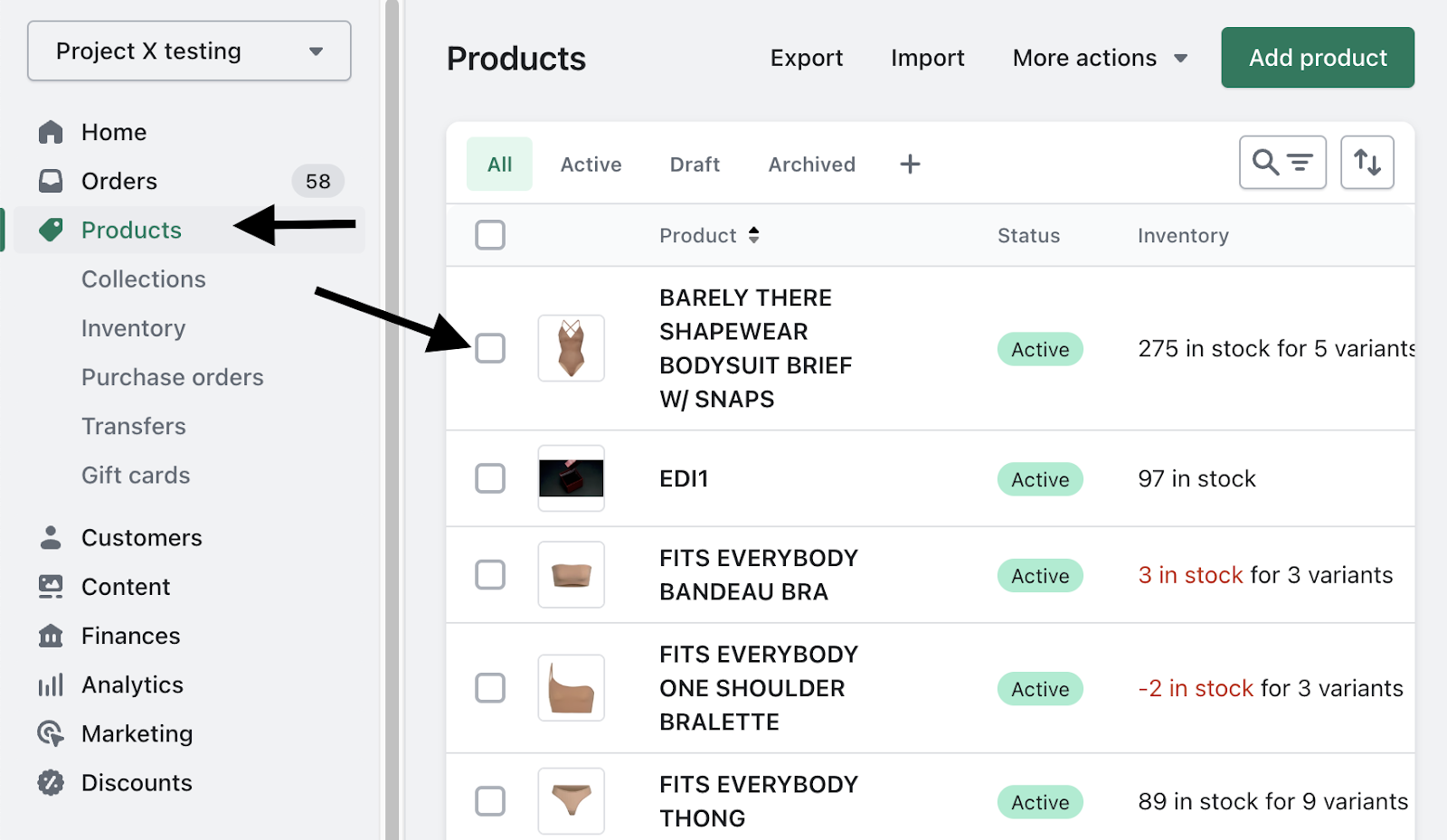 Finding a product page in Shopify