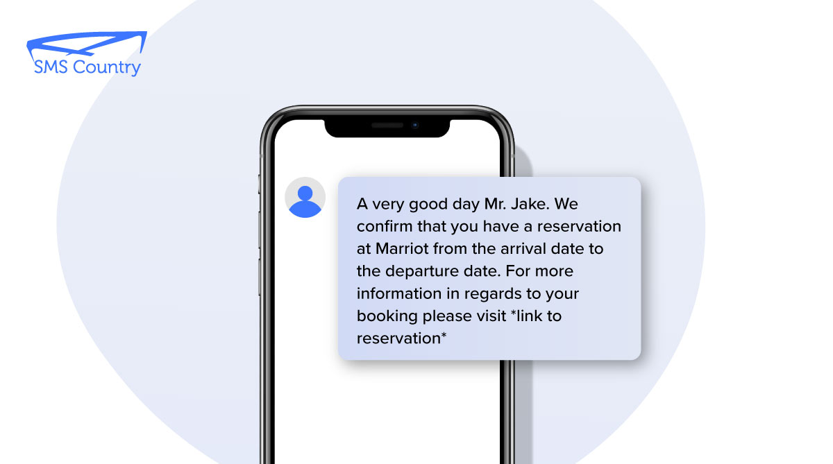 Hotel room confirmation SMS templates for Hotels 