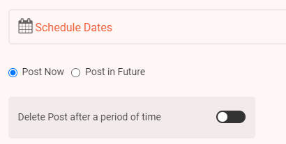shcedule to delete post after a period of time