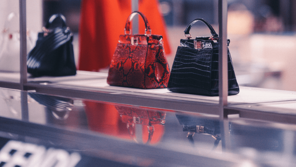 Three handbags from the designer brand Fendi
