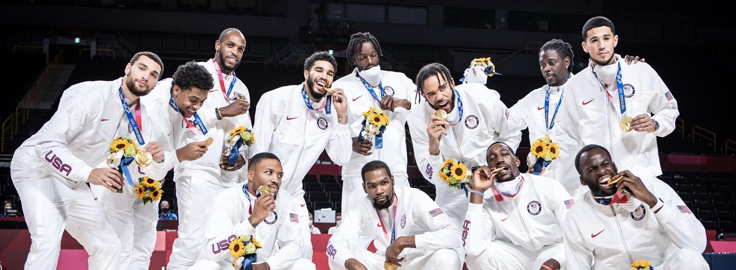 Team USA win fourth straight gold as France take silver and Australia  bronze at the Tokyo 2020 Men's Olympic Basketball Tournament - Tokyo 2020  Men's Olympic Basketball Tournament - FIBA.basketball